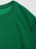 Men's Daily Casual Solid Color Jacquard Design Crew Neck Pullover Sweatshirt -  