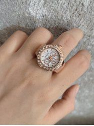 Bague en Crystal Fantaisie Style Vintage - Argent 