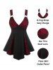Gothic Skull Lace Panel Plunge Tank Top -  