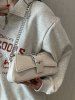 Women's Fashion Daily Solid Color Chain Strap Buckle Design Underarm Shoulder Baguette Bag -  