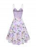 Space Dye Floral Print Cami Dress -  