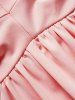 Crossover Bowknot Belt V Neck Short Sleeve Top -  