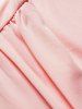Crossover Bowknot Belt V Neck Short Sleeve Top -  