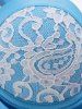 Tummy Control Flower Lace Panel Underwire Mock Button Halter Tankini Swimsuit -  