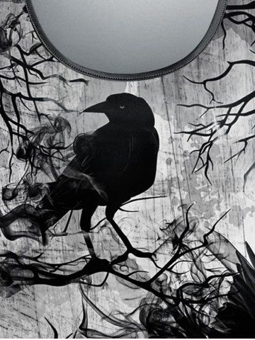 Plus Size Eagle Tree Branch Ink Painting Printed Short Sleeves T-shirt