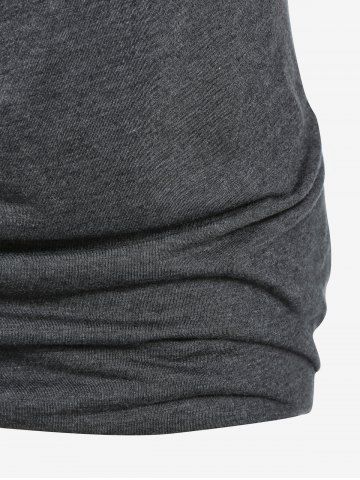 Plus Size Ruched Plaid Patchwork T-shirt