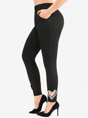 MOREFEEL Capri Plus Size Leggings for Women with Pockets-Stretchy XL-4XL  Tummy Control High Waist Workout Black Yoga Pants - Yahoo Shopping
