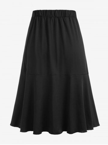 Plus Size Tulip Hem Ruffles Skirt