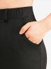 Plus Size Heart Shaped Faux Rhinestone Glitter Pockets Skinny Leggings -  