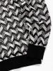 Men's Daily Zig Zag Stripes Openwork Design Pointelle Crew Neck Long Sleeve Knitwear -  