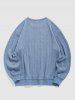 Men's Casual Letter BROOKLYN NEW YORK Graphic Printed Cable Knit Jacquard Textured Crew Neck Long Sleeve Sweater -  