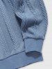 Men's Casual Letter BROOKLYN NEW YORK Graphic Printed Cable Knit Jacquard Textured Crew Neck Long Sleeve Sweater -  