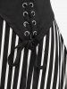 Robe Gothique Jointif en Dentelle Bouclée à Ourlet Zippé - Noir L | US 12