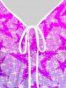 Plus Size Pentagram Glitter Sparkling Print Cinched Ombre Tank Top -  