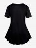 Renaissance Plus Size Unicorn Butterfly Angel Plant Lake Print T-shirt -  