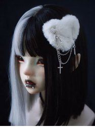 Plush Heart Shaped Hair Clip -  