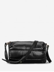 Sac à Bandoulière Matelassé en Forme D'Oreiller Quotidien pour Femme - Noir 