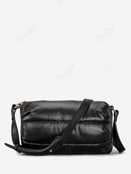 Sac à Bandoulière Matelassé en Forme D'Oreiller Quotidien pour Femme Noir 