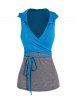 Crossover Sleeveless Hooded Crop Top And V Neck Spaghetti Strap Camisole Set -  