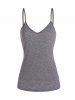 Crossover Sleeveless Hooded Crop Top And V Neck Spaghetti Strap Camisole Set -  