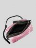 Sac à Bandoulière Matelassé en Forme D'Oreiller Quotidien pour Femme - Rose Cochon 