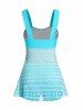 Crossover Hollow Out Boyleg Tankini Swimsuit -  