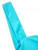 Crossover Hollow Out Boyleg Tankini Swimsuit -  