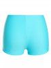 Crossover Hollow Out Boyleg Tankini Swimsuit -  