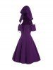 Mini Robe Ligne A Superposée Échelle Découpée à Epaule Dénudée à Taille Haute - Concorde S