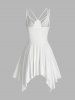 Asymmetrical Parrot Print Cami Short Dress -  