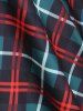 Off Shoulder Plaid Knotted Knee Length Dress -  