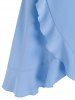 Low Cut Ruffle High Low Dress -  