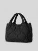 Sac Fourre-tout Matelassé en Couleur Unie pour Femme - Noir 