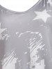 American Flag O Ring Cut Out Handkerchief Casual Tank Top -  
