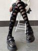 Gothic Lolita Fashion Crisscross Sheer Tights -  