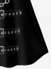Plus Size 3D Chain Tassel PU Buckle Grommet Print Cami Top(Adjustable Shoulder Strap) -  