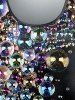 Plus Size Bubble Glitter Print T-shirt -  
