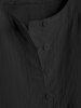 Men's Plain Color Half Button Pullover Long Sleeves Shirt -  