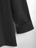 Men's Plain Color Half Button Pullover Long Sleeves Shirt -  