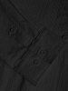 Men's Plain Color Half Button Pullover Long Sleeves Shirt -  