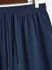 Men's Plain Color Jacquard Weave Textured Drawstring Pants -  