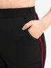 Plus Size Side Cut Out Pockets Pentagram Tassel Skinny Leggings -  