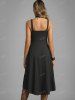 Plus Size Grommets Lace Up Buckles Zipper High Low Midi Dress -  