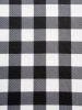 Mini Robe Ligne A à Carreaux Imprimé sans Manches à Lacets avec Œillet - Noir XL
