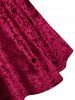 Lace Trim Bowknot Velvet Party Dress -  