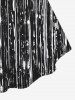 Plus Size Glitter Print Cinched Tank Top -  
