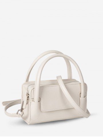 Women's Daily Solid Color Retro Rectangle Boxy Handbag Crossbody Bag - WHITE - REGULAR
