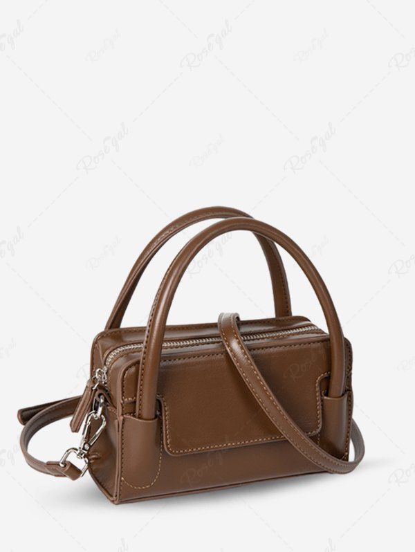 Outfit Women's Daily Solid Color Retro Rectangle Boxy Handbag Crossbody Bag  