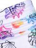 Ensemble de Bikini Matelassé à Imprimé Coquille et Etoile de Mer - Rose clair L