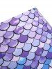 Knot Flounce Scale Print Mermaid Tankini Swimsuit -  